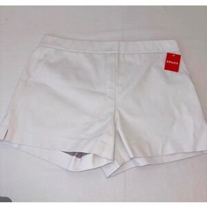 Spanx Classic White 4 Inch Stretch Twill Pull On Shorts 20374R XL New